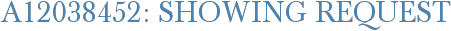 A12038452: Showing Request