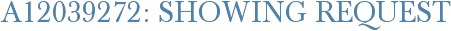 A12039272: Showing Request