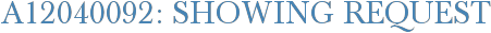 A12040092: Showing Request