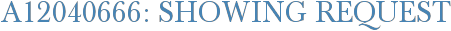 A12040666: Showing Request