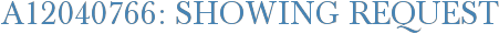 A12040766: Showing Request