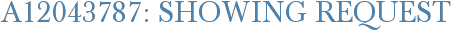 A12043787: Showing Request