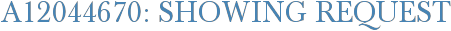 A12044670: Showing Request