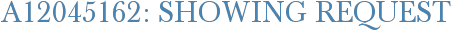 A12045162: Showing Request