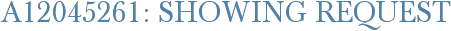 A12045261: Showing Request