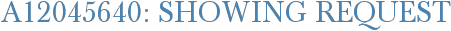 A12045640: Showing Request
