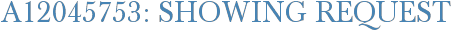 A12045753: Showing Request