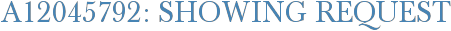 A12045792: Showing Request