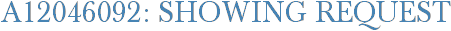 A12046092: Showing Request