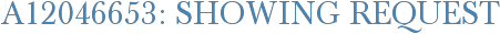 A12046653: Showing Request