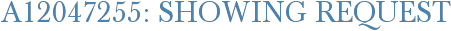 A12047255: Showing Request