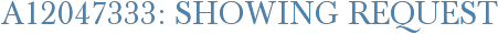 A12047333: Showing Request