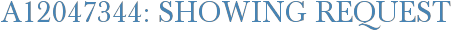A12047344: Showing Request