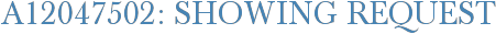 A12047502: Showing Request