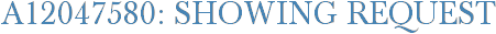 A12047580: Showing Request