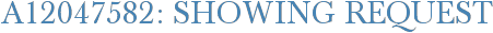 A12047582: Showing Request