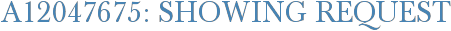 A12047675: Showing Request