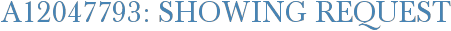 A12047793: Showing Request