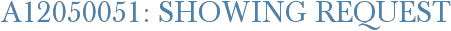 A12050051: Showing Request