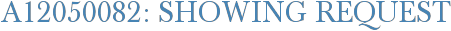 A12050082: Showing Request