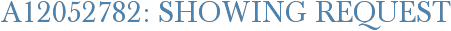 A12052782: Showing Request