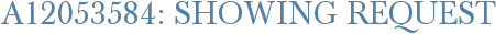 A12053584: Showing Request