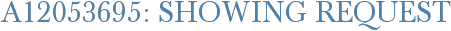 A12053695: Showing Request