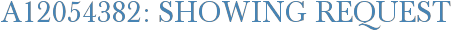 A12054382: Showing Request