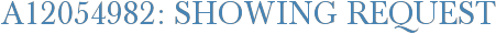 A12054982: Showing Request