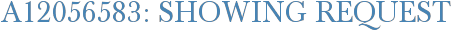 A12056583: Showing Request