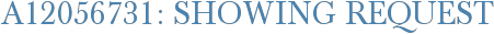 A12056731: Showing Request