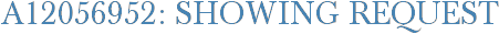 A12056952: Showing Request