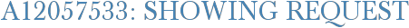 A12057533: Showing Request