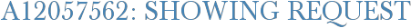 A12057562: Showing Request