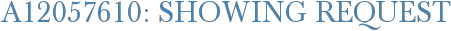 A12057610: Showing Request