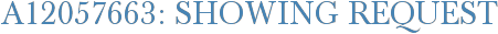 A12057663: Showing Request