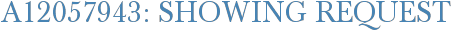 A12057943: Showing Request