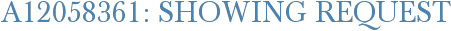 A12058361: Showing Request