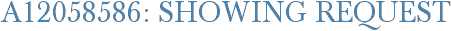 A12058586: Showing Request
