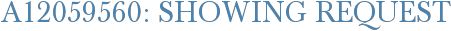 A12059560: Showing Request