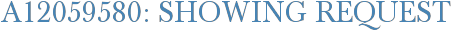 A12059580: Showing Request