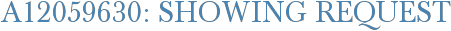 A12059630: Showing Request