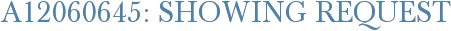 A12060645: Showing Request