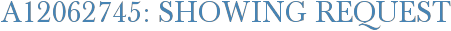 A12062745: Showing Request