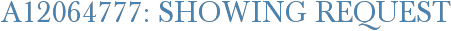 A12064777: Showing Request