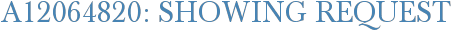 A12064820: Showing Request