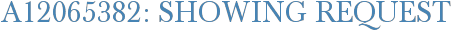 A12065382: Showing Request