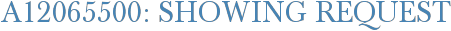 A12065500: Showing Request