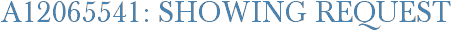 A12065541: Showing Request