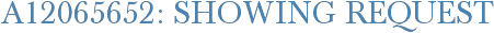 A12065652: Showing Request